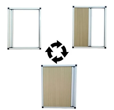 Cyfuno Drws Net Mosgito Pleated Gyda Ffabrig Honeycomb